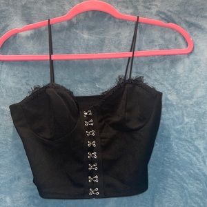 Black corset style top